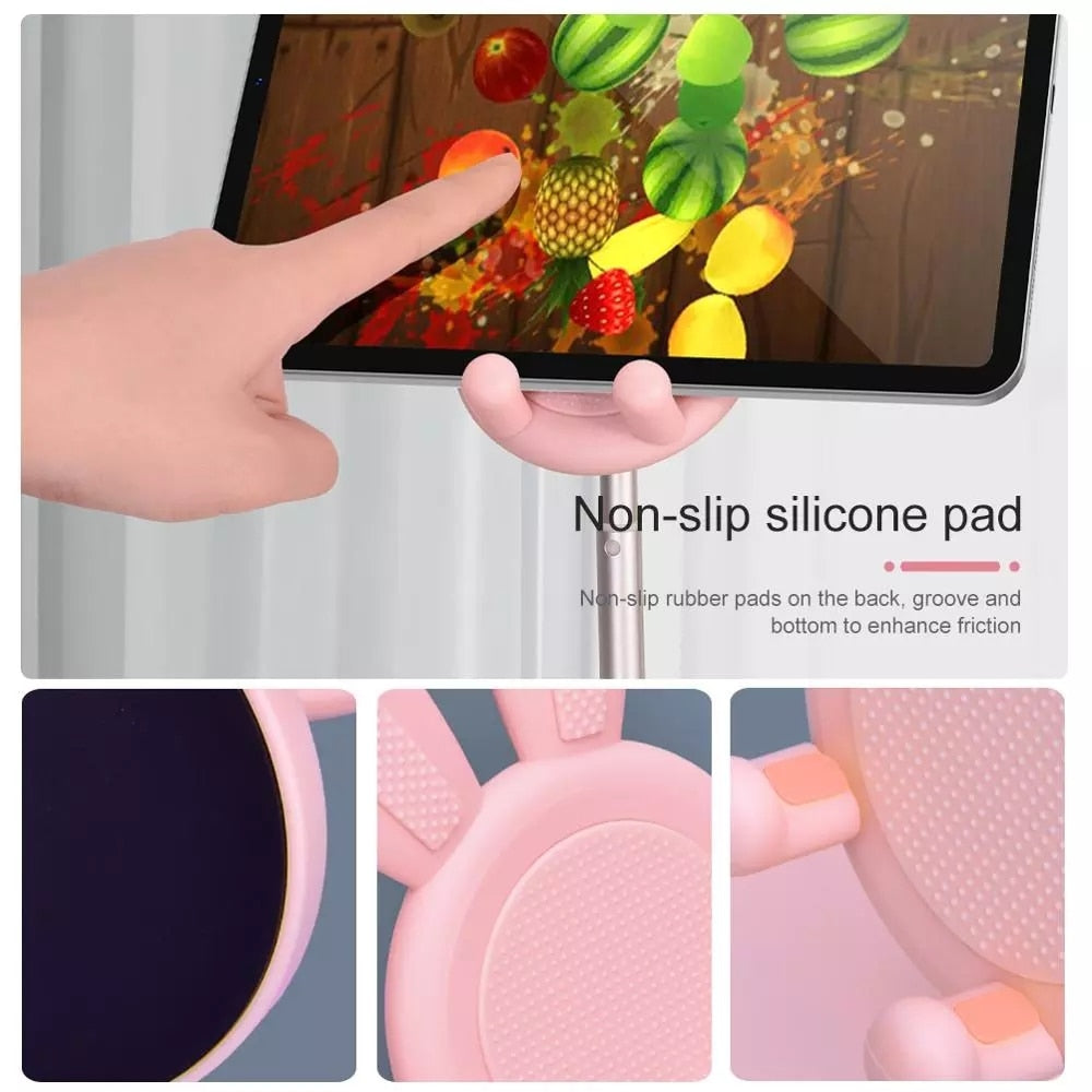 Soporte de sobremesa ajustable para teléfono y tableta
