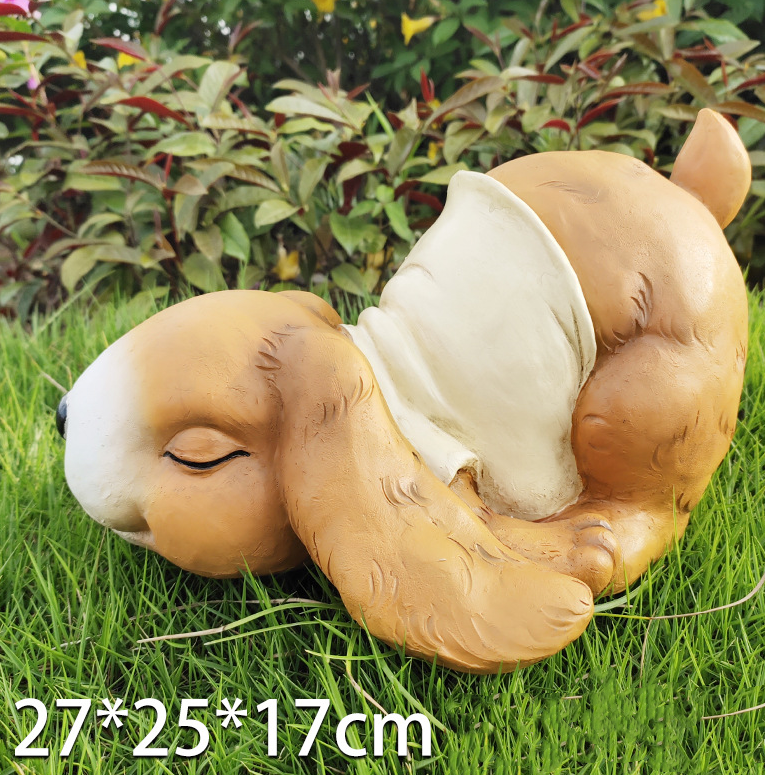 Figuras decorativas de conejos para jardín