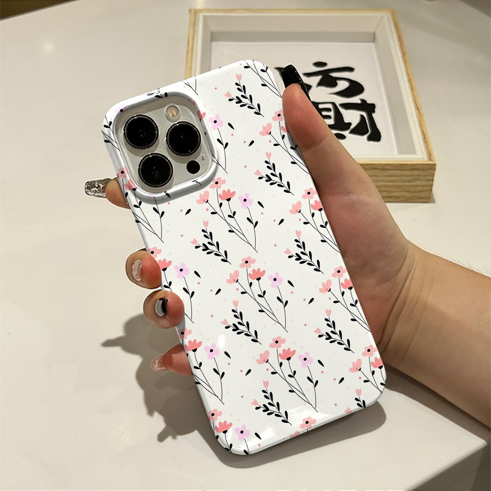 Funda rígida floral para iPhone, diseño GML799
