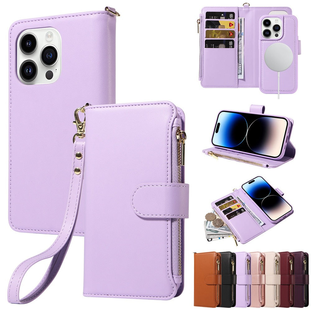 Funda tipo cartera con tapa para iPhone en PU