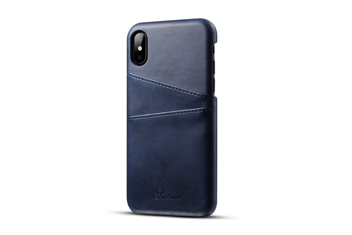 Funda con dos ranuras para tarjetas en PU