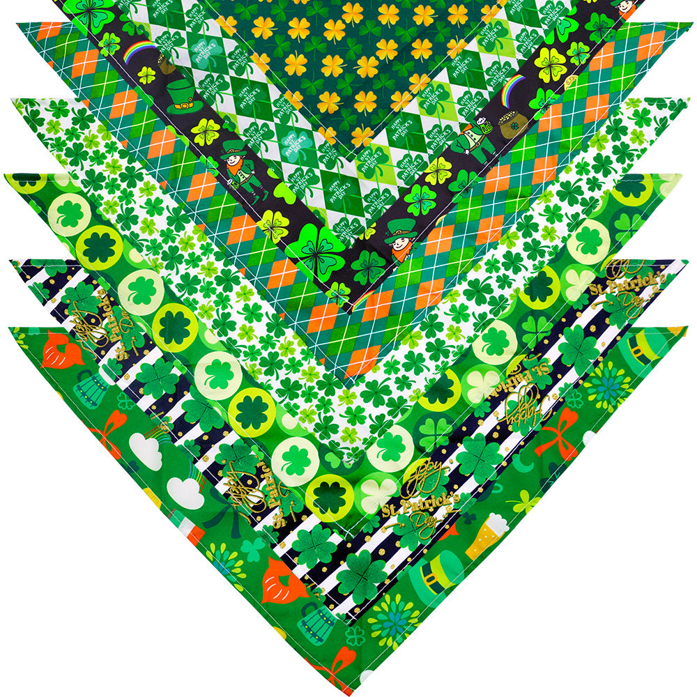Bandana de tréboles para mascotas