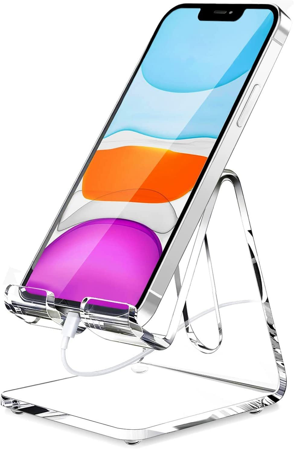 Soporte acrílico de escritorio para teléfono