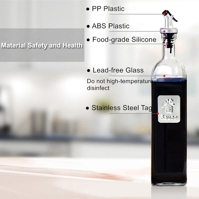 Botella de vidrio para aceite de cocina