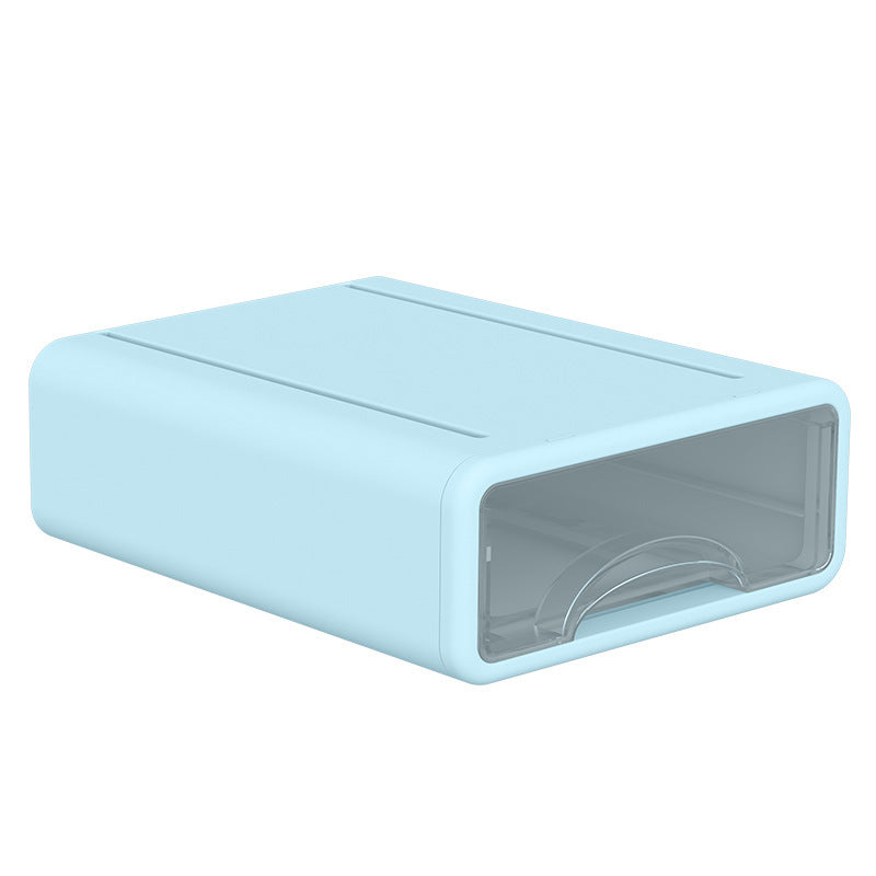 Organizador transparente de escritorio con cajón