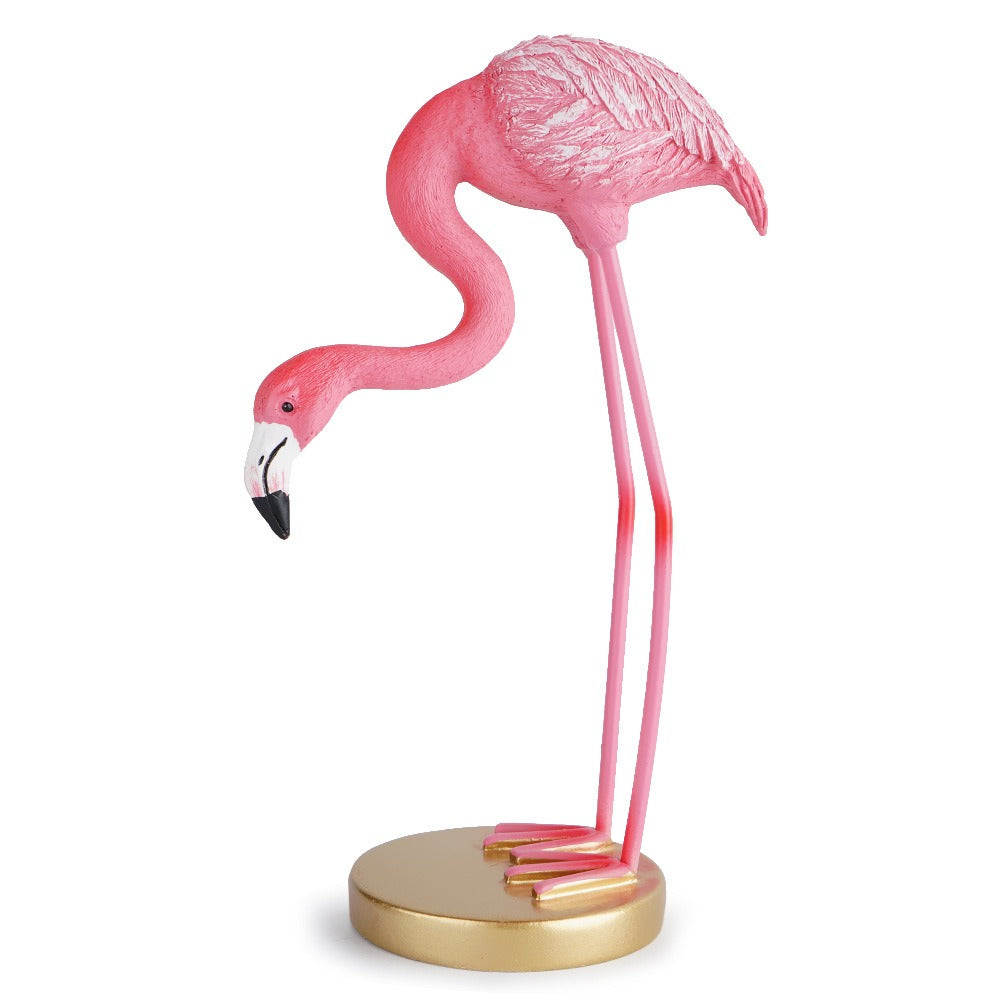 Figura decorativa de flamenco de resina