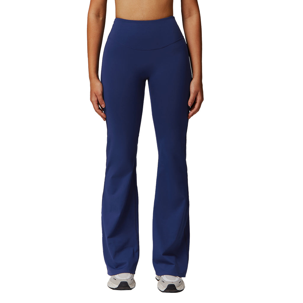 Pantalón deportivo acampanado de cintura alta