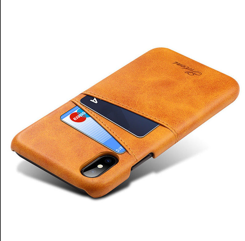 Funda con dos ranuras para tarjetas en PU
