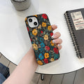 Funda rígida floral para iPhone, diseño 775