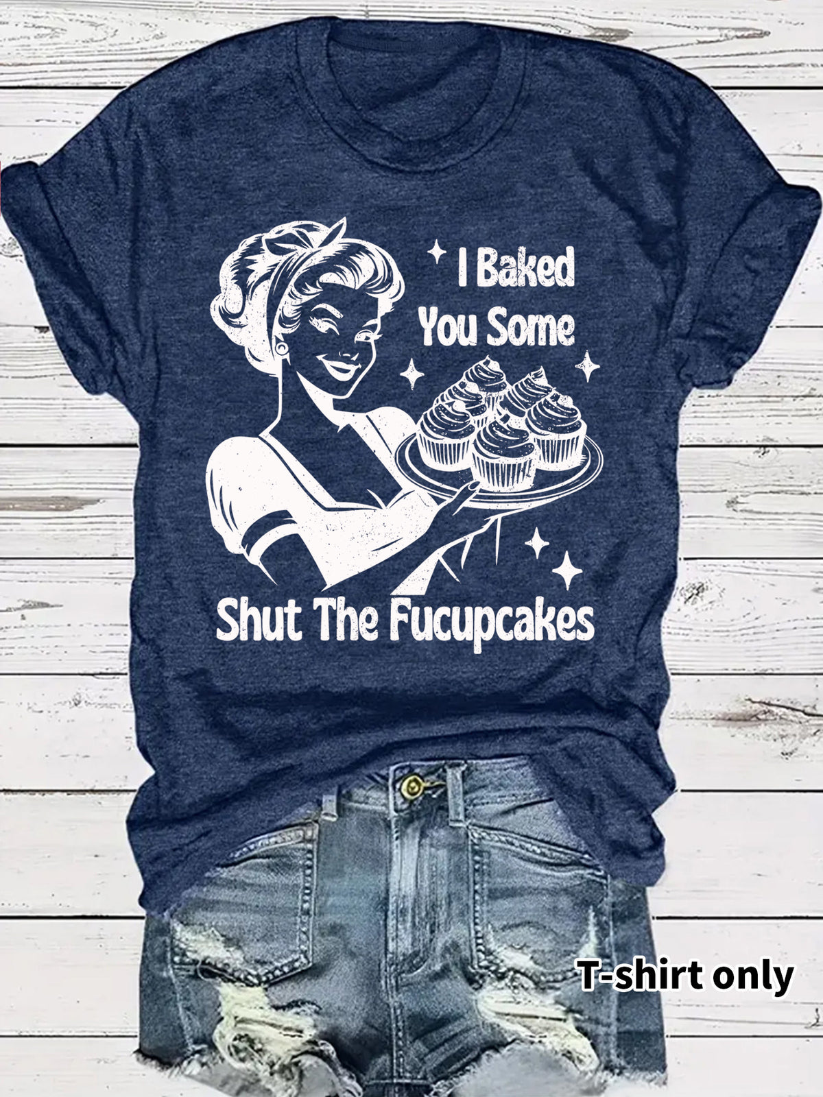 Beauty and Cake Printed Short Sleeves