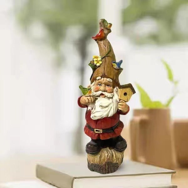 Figura de duende de resina para jardín