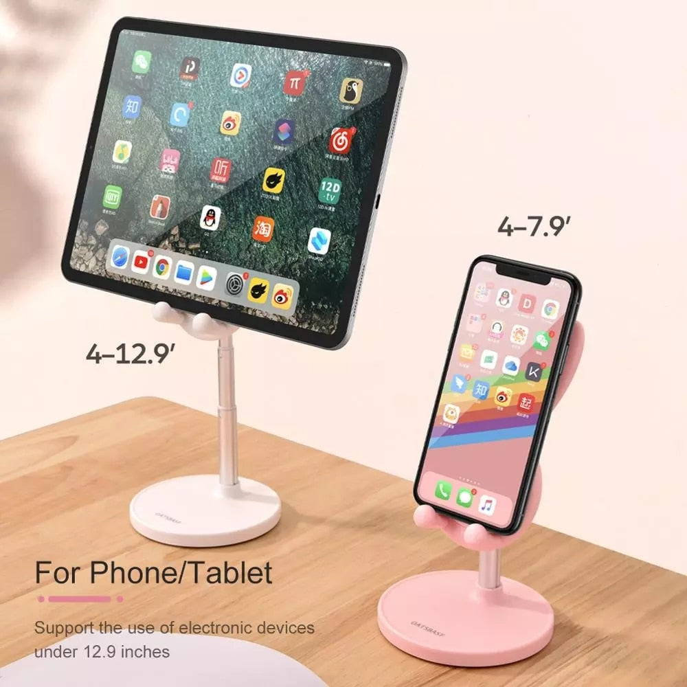 Soporte de sobremesa ajustable para teléfono y tableta