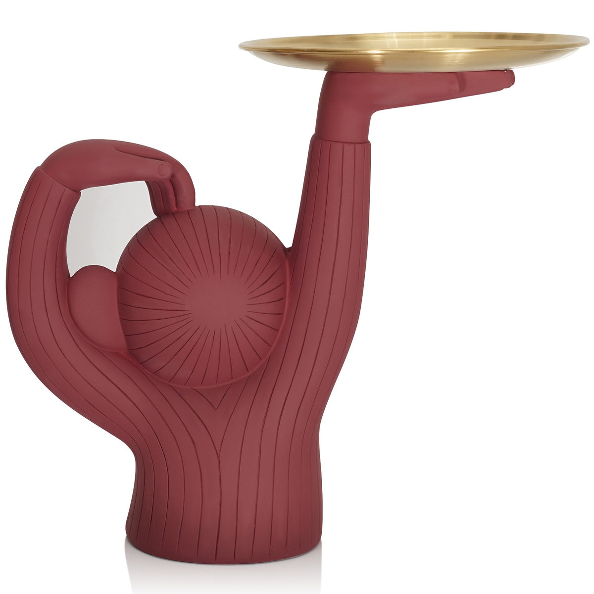 Figura decorativa de mono con bandeja