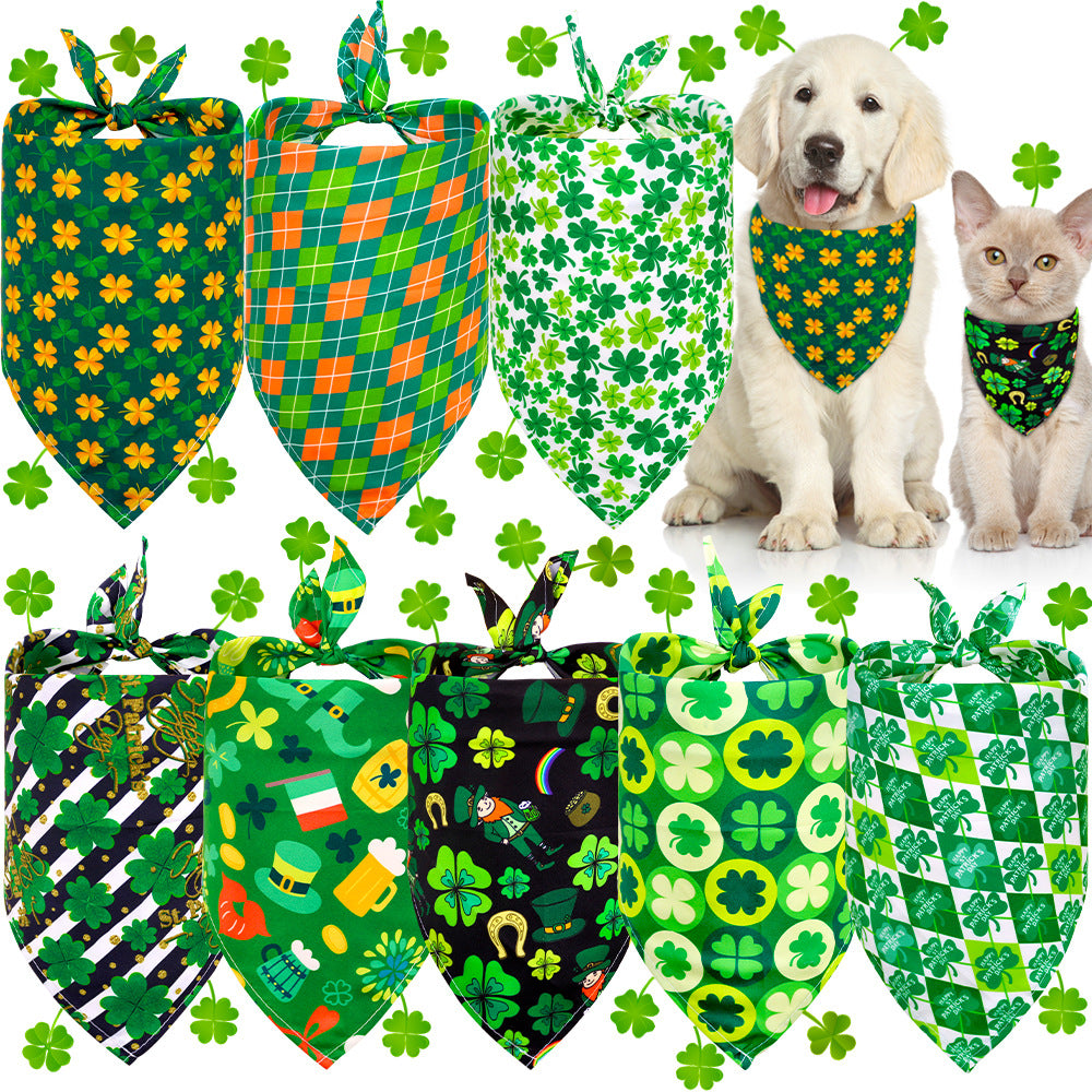 Bandana de tréboles para mascotas