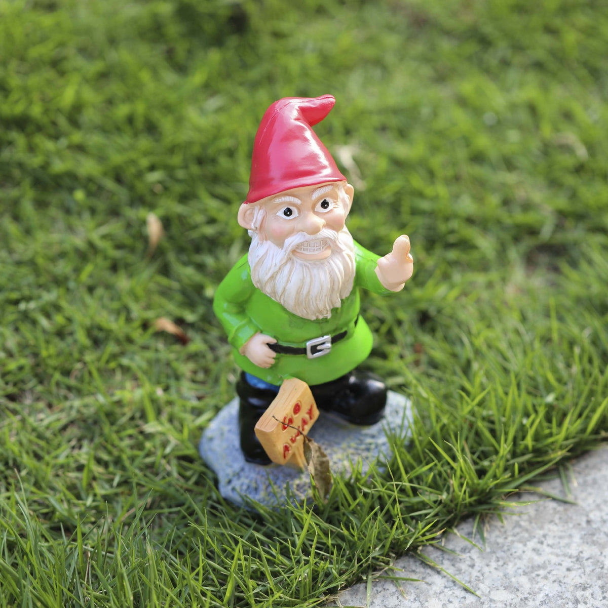 Figura decorativa de anciano de barba blanca para jardín