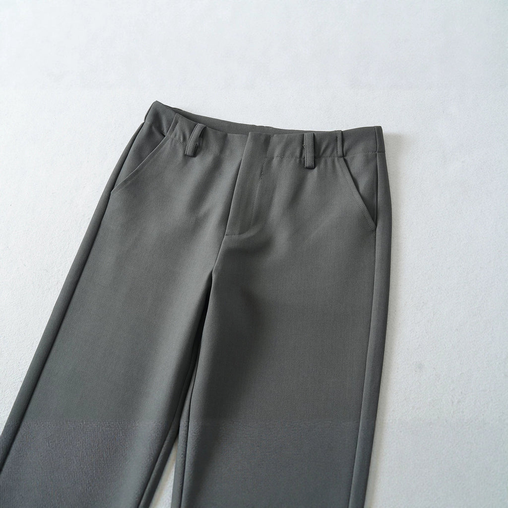 Pantalón de vestir de pierna ancha — largo regular o extendido
