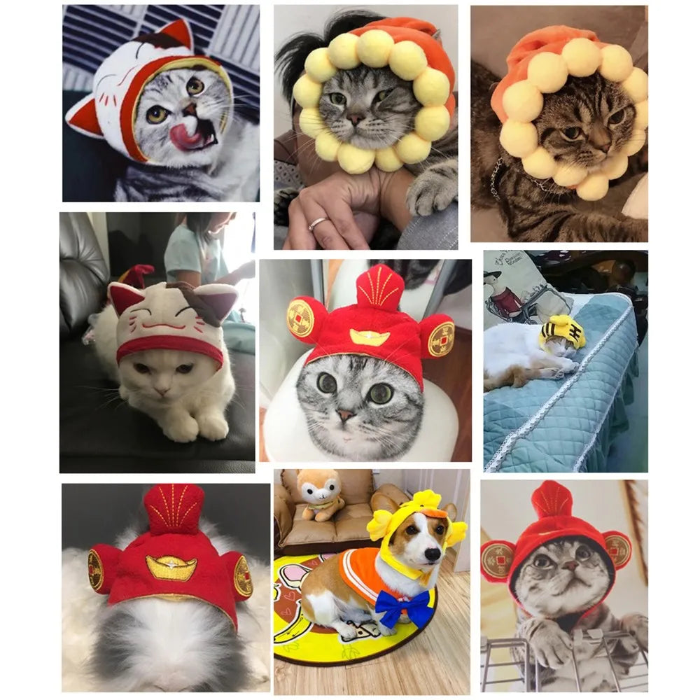 Gorro decorativo de algodón para mascotas