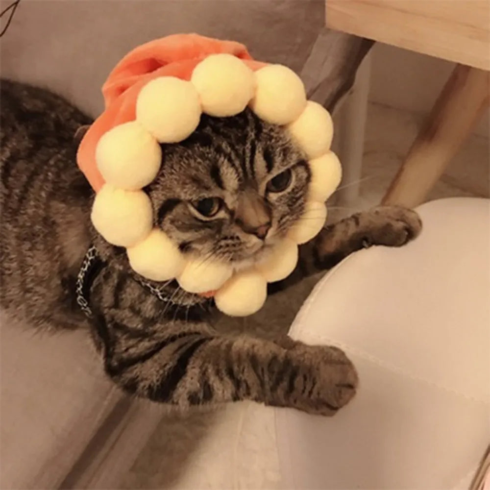 Gorro decorativo de algodón para mascotas