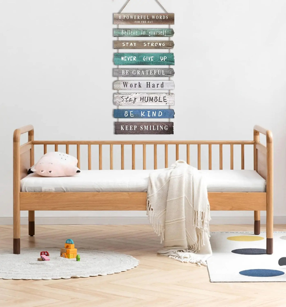 Letrero decorativo de madera para oficina