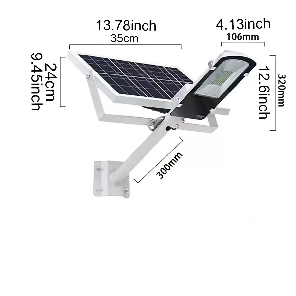 Solar Street Lights Outdoor IP67 Solar Lamp Dusk to Dawn Solar Powered Road Light for Garden/Parking-Lot/Driveway/Square/Yard