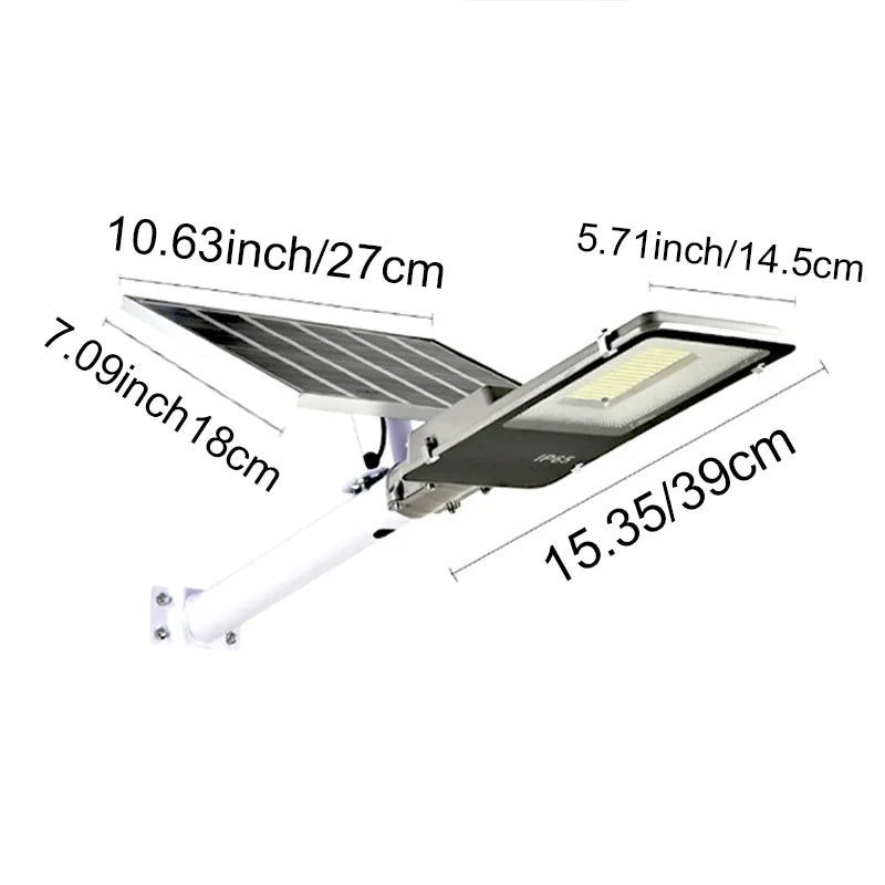 Solar Street Lights Outdoor IP67 Solar Lamp Dusk to Dawn Solar Powered Road Light for Garden/Parking-Lot/Driveway/Square/Yard