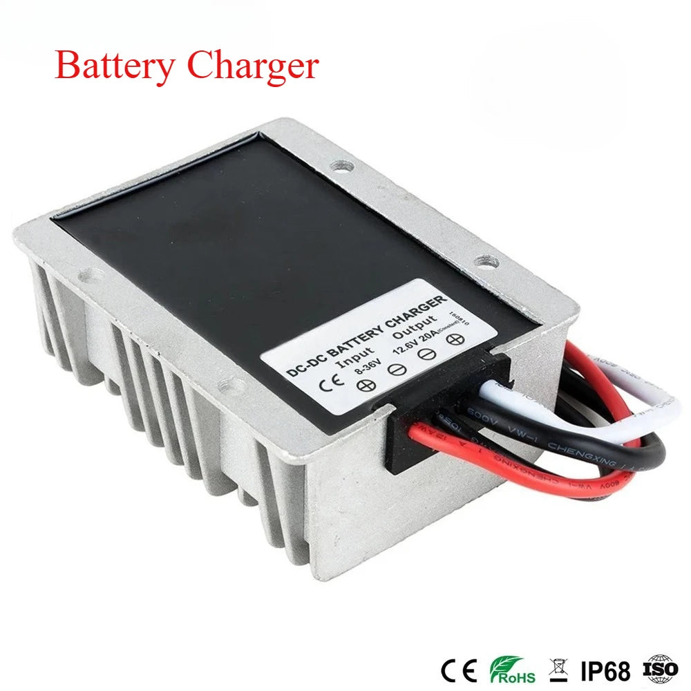 DC-DC Battery Charger 8-36V 12V 24V to DC 12.6V 13.8V 14.6V 16.8V 20A Constant Current for Lithium Lead-acid Batteries Lifepo4