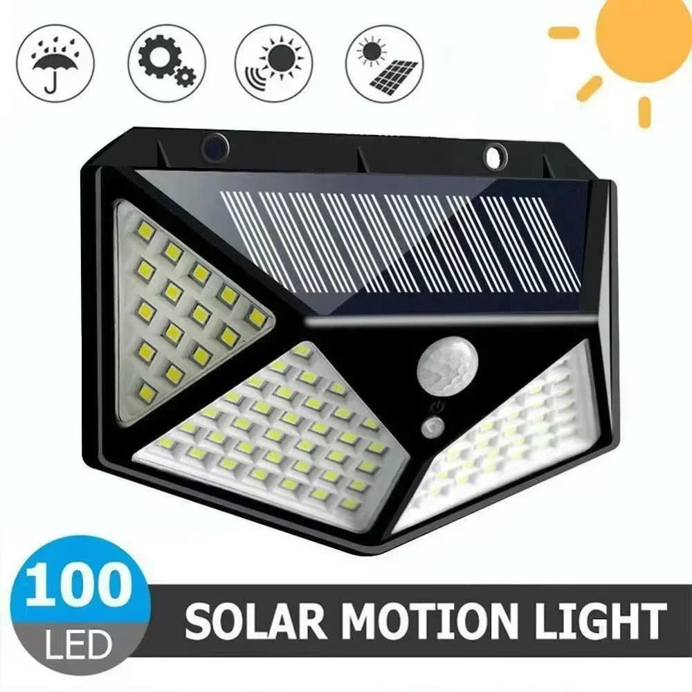 Lámpara solar LED para exterior con sensor de movimiento