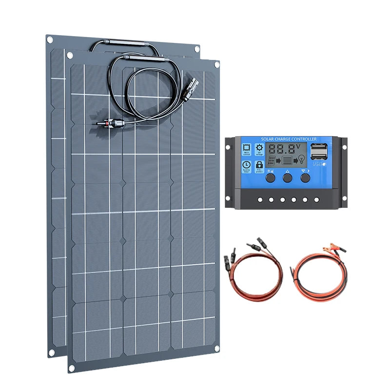12V 2000W 500W Professional Flexible Solar Panel Heavy Duty Waterproof Bendable Design for RV Boat and Off Grid Power Systems