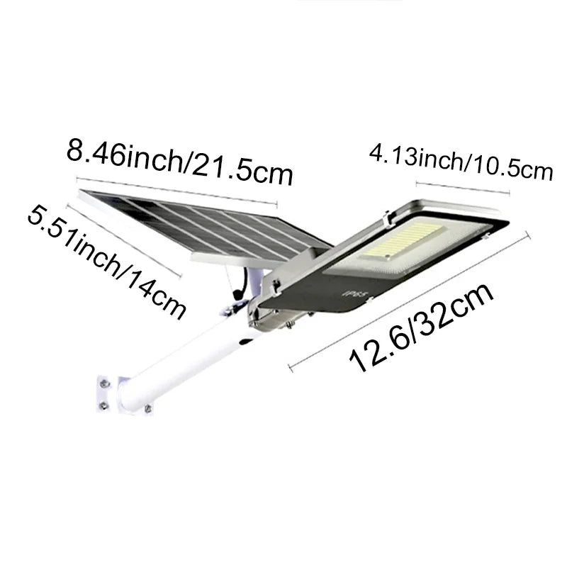 Solar Street Lights Outdoor IP67 Solar Lamp Dusk to Dawn Solar Powered Road Light for Garden/Parking-Lot/Driveway/Square/Yard