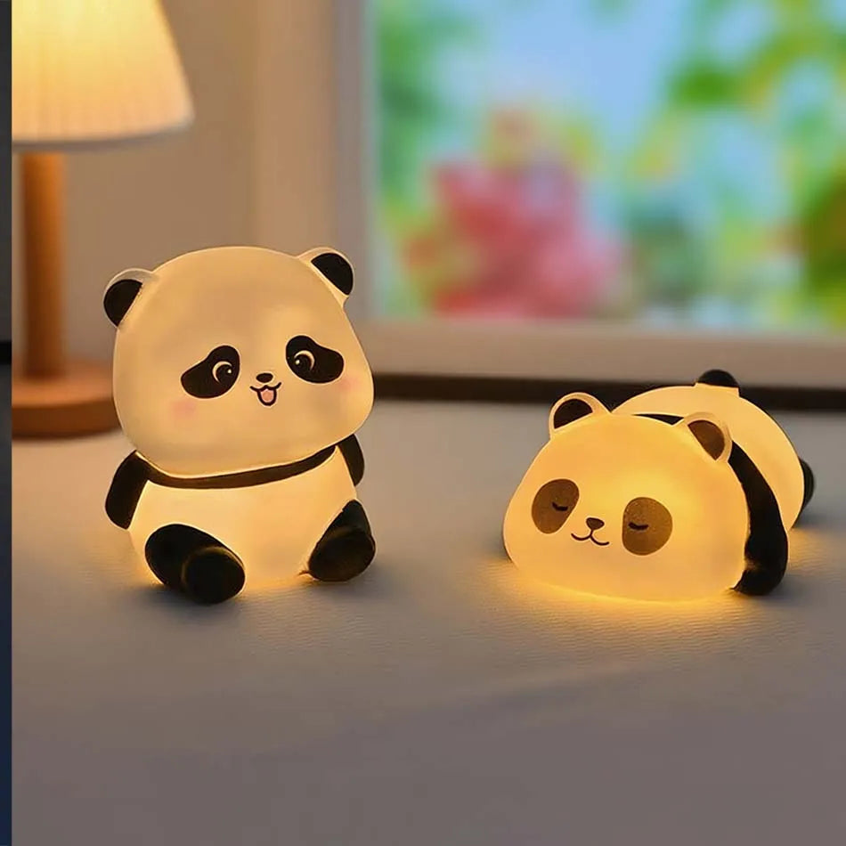 Luz nocturna LED decorativa con diseño de panda