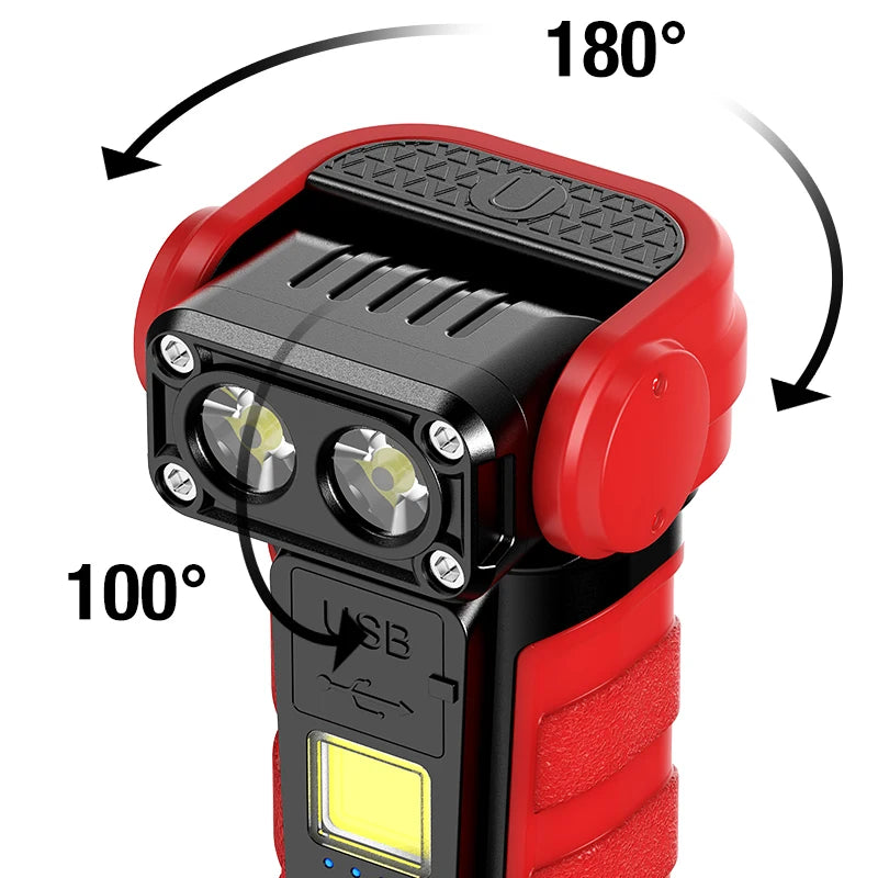 New Outdoor Multi-Functional Rechargeable Work Light with Multiple Brightness Levels and Built-in Indicator