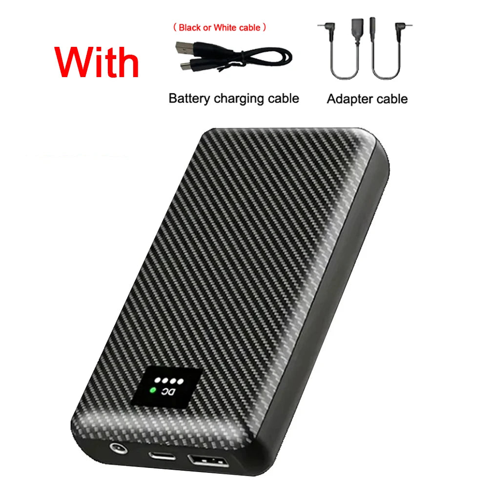 Portable Mobile External Spare Battery 30000mAh or 40000mAh DC Power Bank 5V 12V Vest Cooling Fan Outdoor PowerBank Batteries