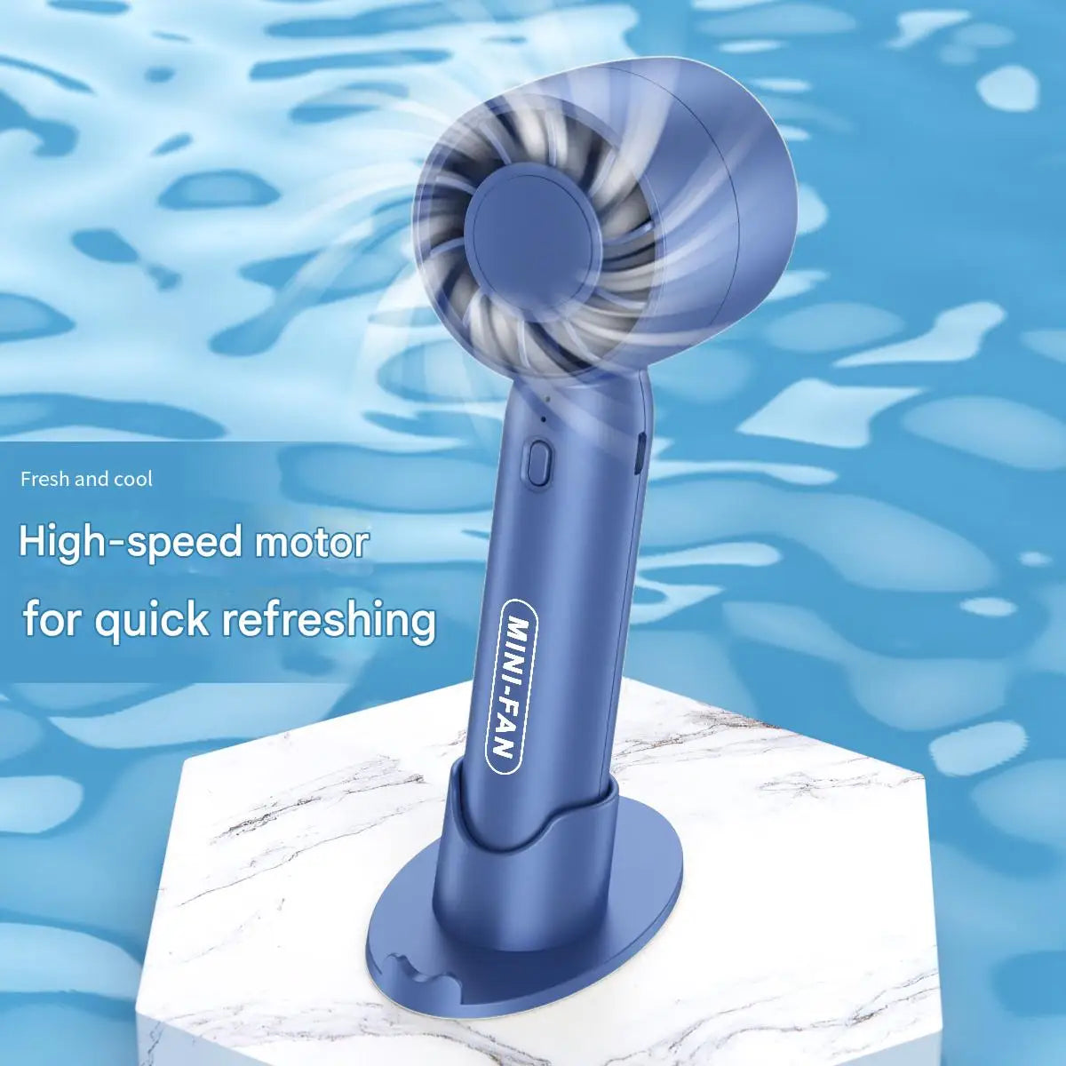 Ventilador portátil recargable USB con soporte