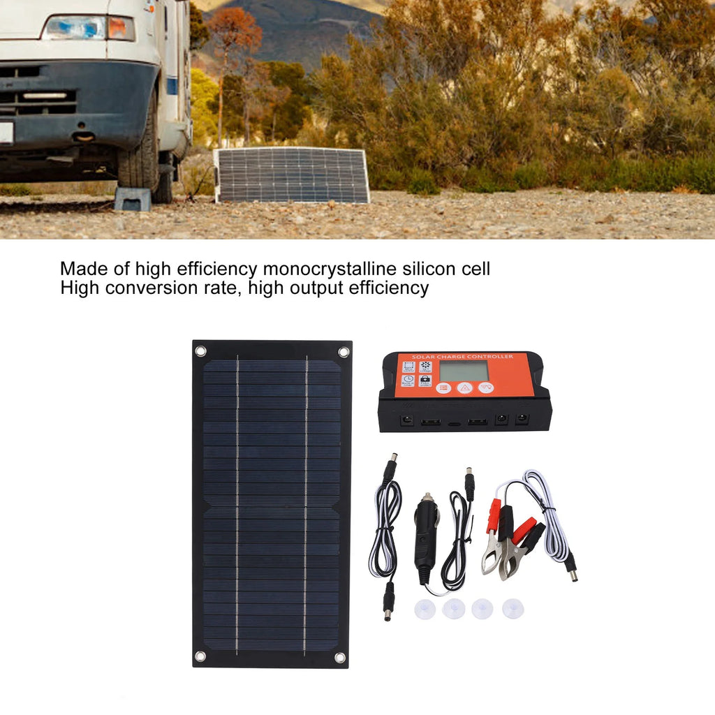 Solar Panel  Eco Friendly 100A Portable Solar Panel Kit High Output Efficiency Monocrystalline Silicon for RV