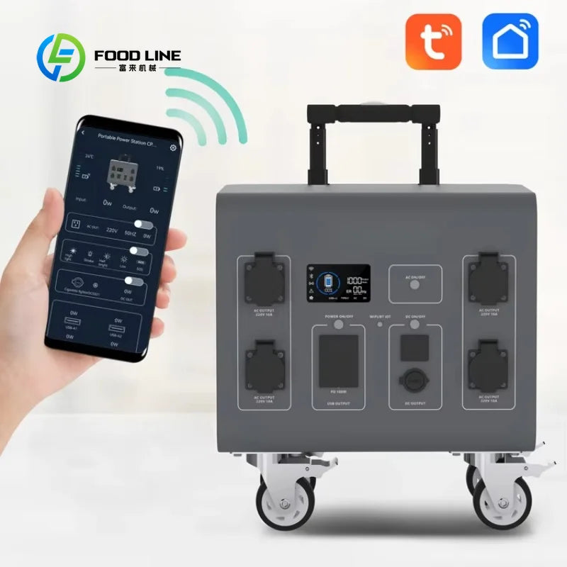 Customized Portable Power Station Solar Generator 220‑230V 2400W‑12KW MPPT Pure Sine Wave Battery for Home Car Emergency