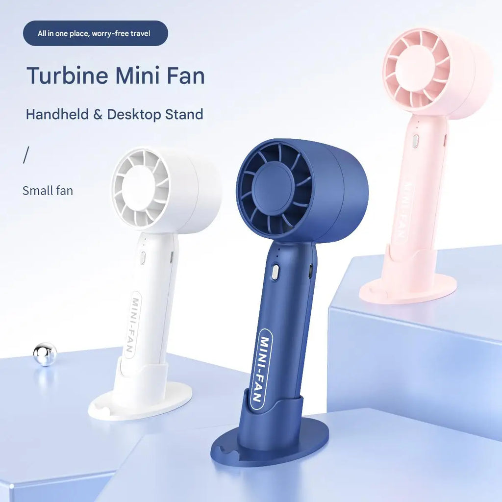 Ventilador portátil recargable USB con soporte