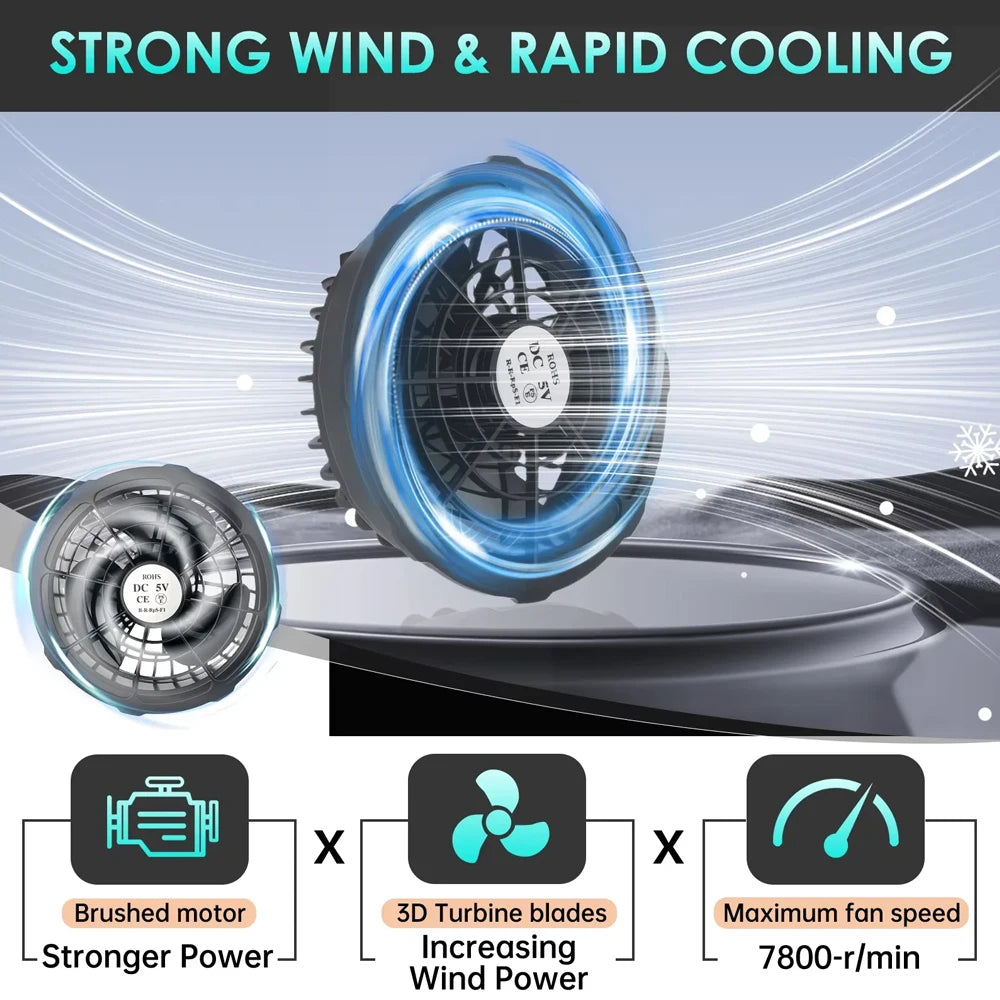 Portable Mobile External Spare Battery 30000mAh or 40000mAh DC Power Bank 5V 12V Vest Cooling Fan Outdoor PowerBank Batteries