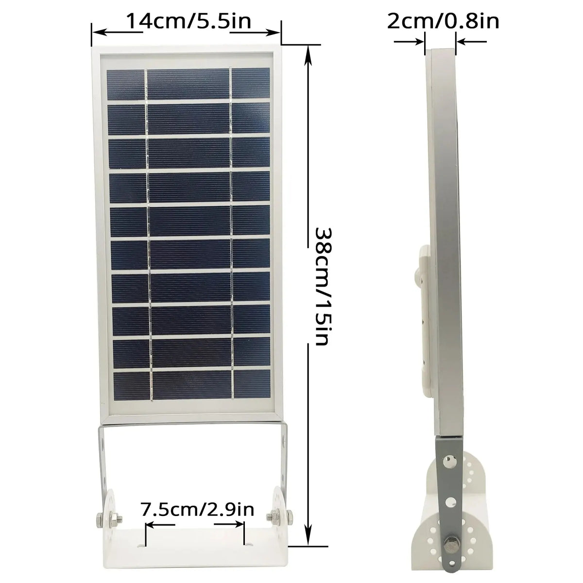 Solar Street Light Outdoor 30LED All in One Metal Motion Sensor Waterproof with 3 Working Modes Auto Dusk to Dawn