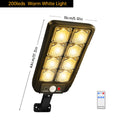 Solar Street Lights Outdoor Waterproof Solar Lamp with Remote Control 3 Working Modes IP65 Waterproof for Garden Wall Yard