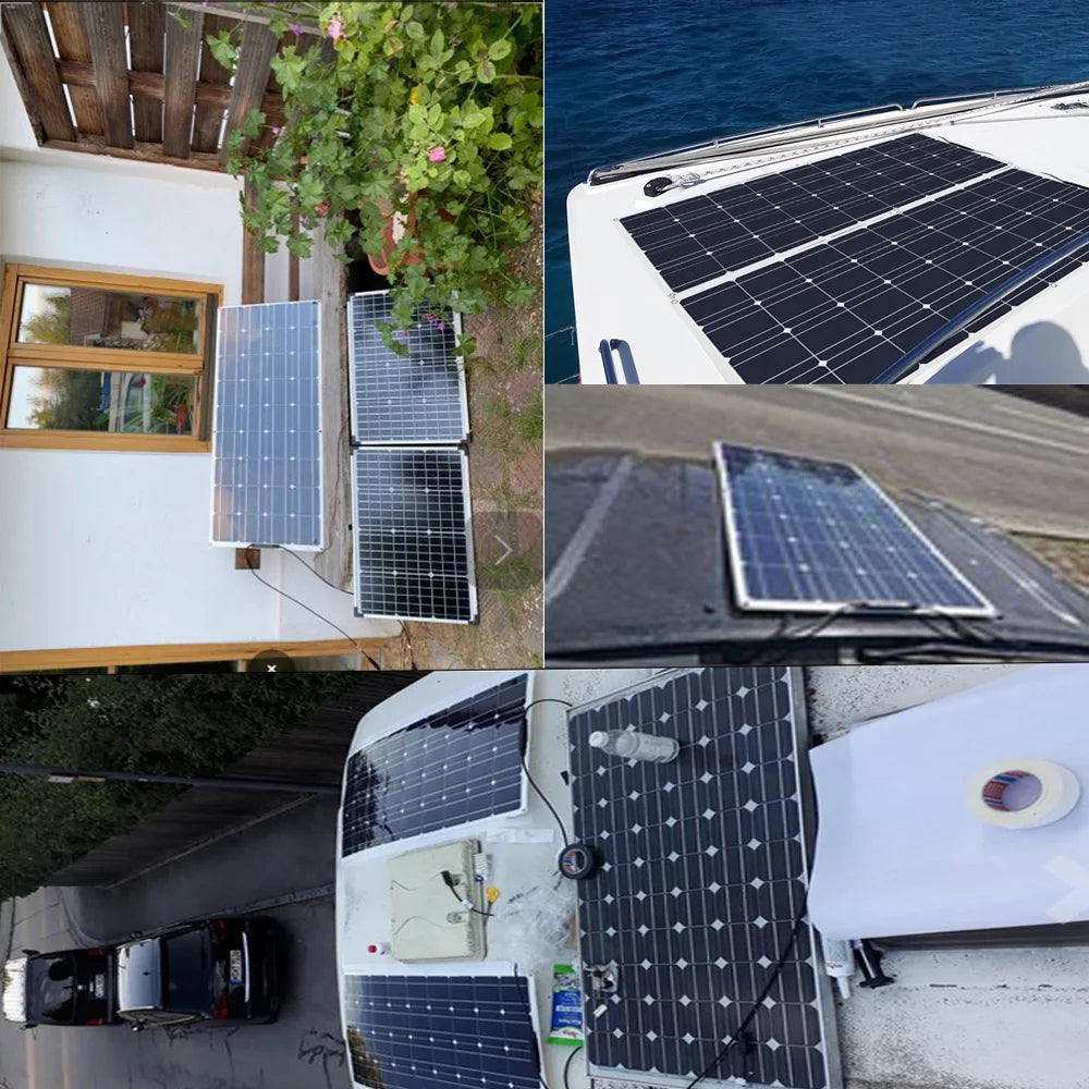 Solar Panel 18V 120W 240W 360W 1200W Flexible Solar Panels Power 12V 24V Charging for Balcony Light Car Motorhome Boat Yacht