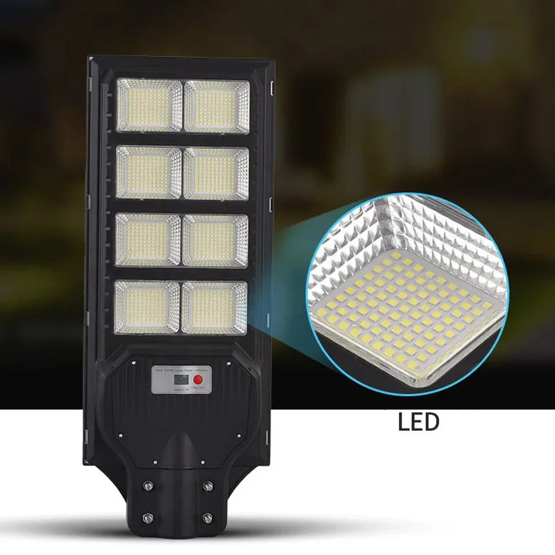 Solar Street Light Outdoor 800W 1000W 1200W Waterproof Remote Control Motion Sensor Wall Lamp for Garden Patio Path Road