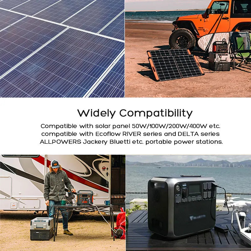 2m/6.5FT Solar Panel to XT60i-F Cable for EcoFlow Delta 2/2 Max/Pro/Pro 3/3 Plus River 2/2Pro/2 Max/3/3 Plus Power Stations.