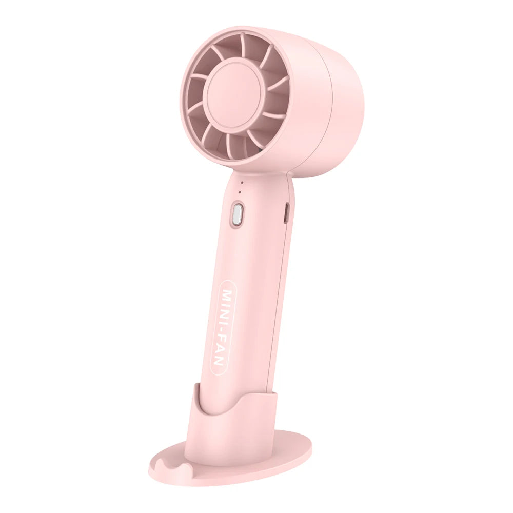 Ventilador portátil recargable USB con soporte
