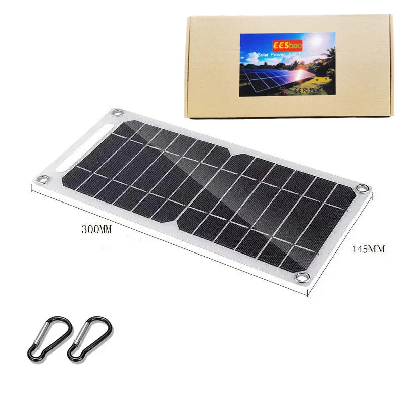 USB Solar Panel Outdoor 5W 5V Portable Solar Charger Pane Climbing Fast Charger Polysilicon Travel DIY Solar Charger Generator
