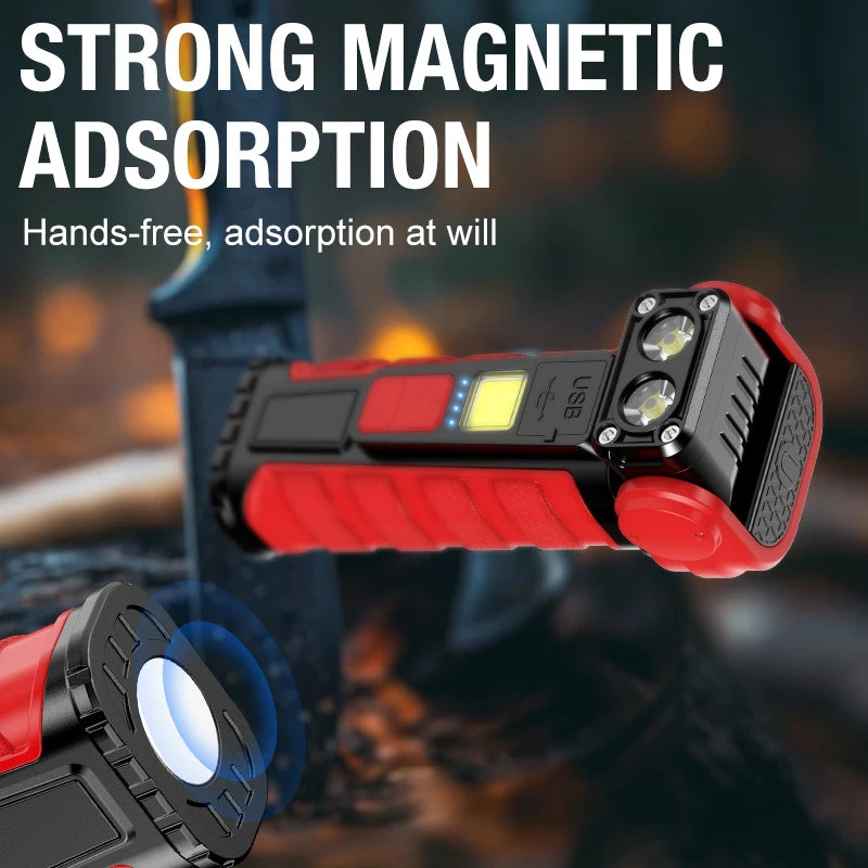 New Outdoor Multi-Functional Rechargeable Work Light with Multiple Brightness Levels and Built-in Indicator