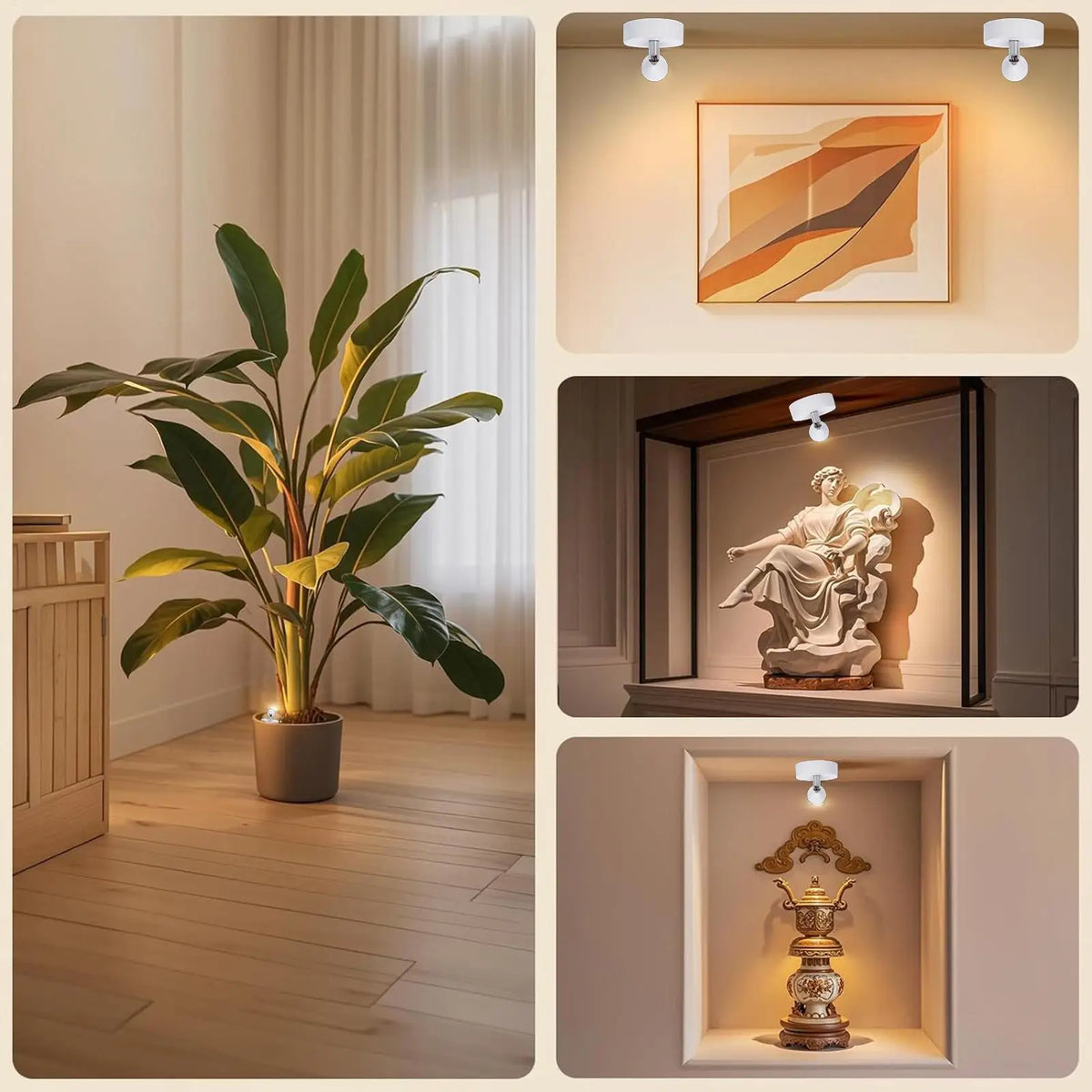 LED Spotlight Rechargeable Ambient Lighting Wireless Plant Spotlight Light Indoor Decoration Accessories For Home Car Bedroom