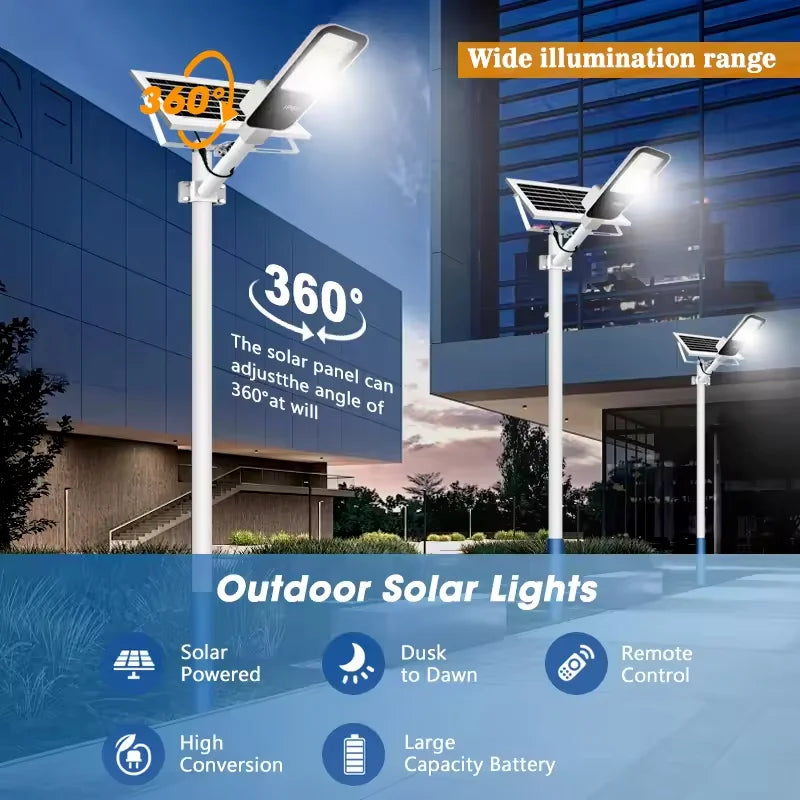 Solar Street Light Outdoor Solar Led Street Lights Work from Dusk to Dawn IP65 Waterproof solar wall lamp for garage Garden