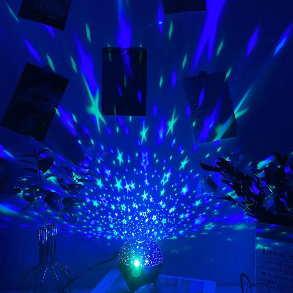 Lámpara proyectora LED RGB con conexión USB
