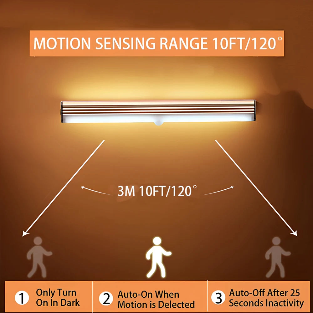 Barra LED recargable con sensor de movimiento