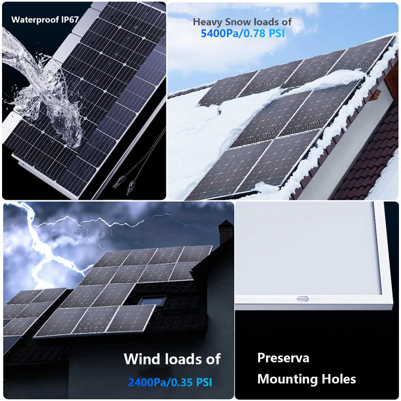 3000W Ultra High Power Solar Panel 12V-24V Efficient Charging for Outdoor Household/Camping Solar Power Generation System